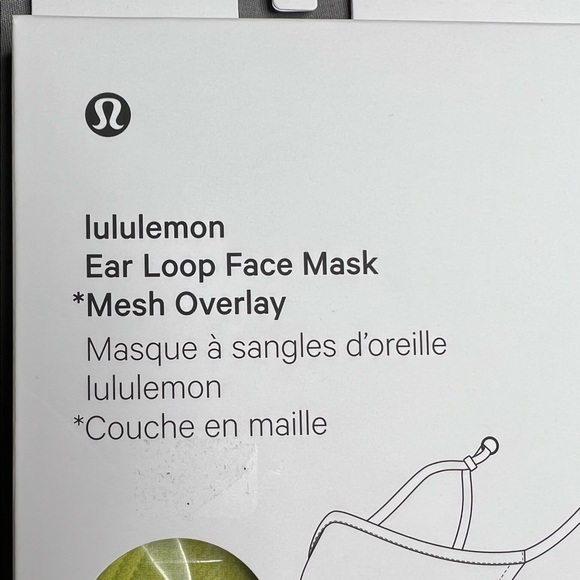 NWT Lululemon Ear Loop Face Mask *Mesh Overlay (Unused/Unopened) *BRAND NEW - Picture 3 of 15